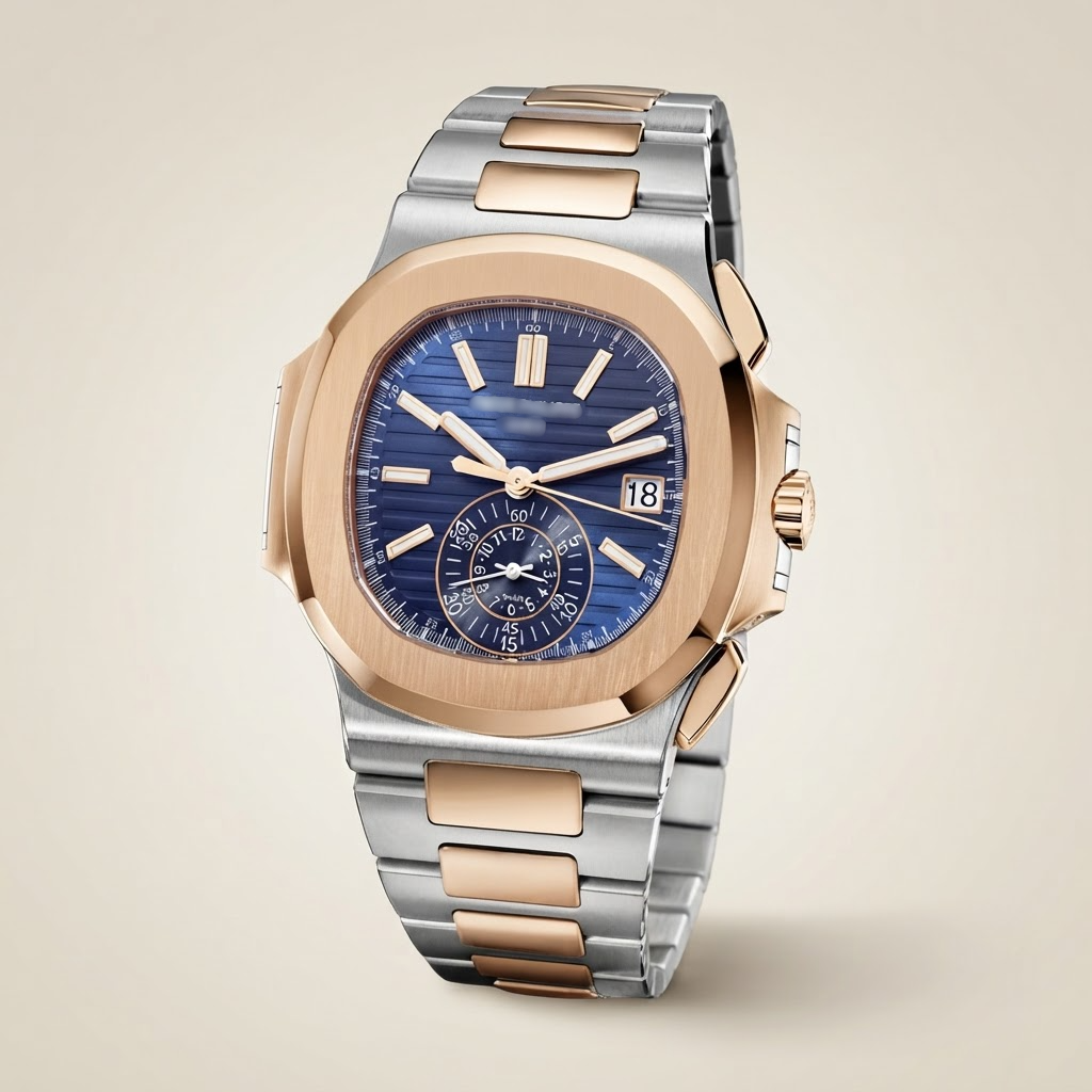 Chronograph Philip Nautilus 5980 Blue Gradient Dial Stainless Steel Automatic Watch