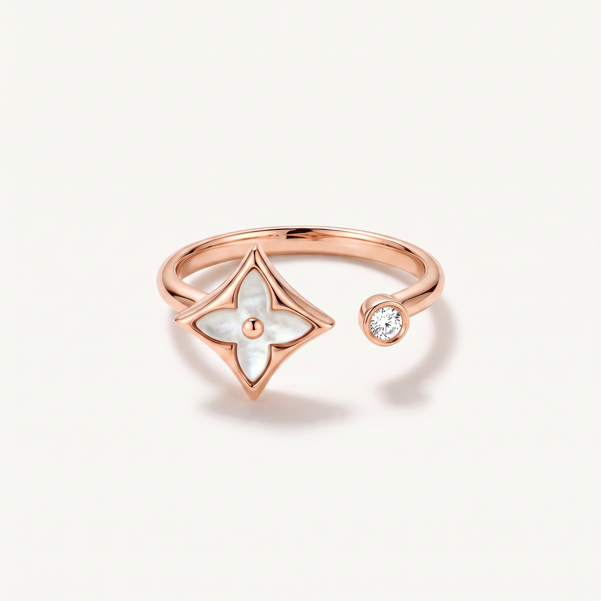 Color Blossom Star Diamond Cuff Ring