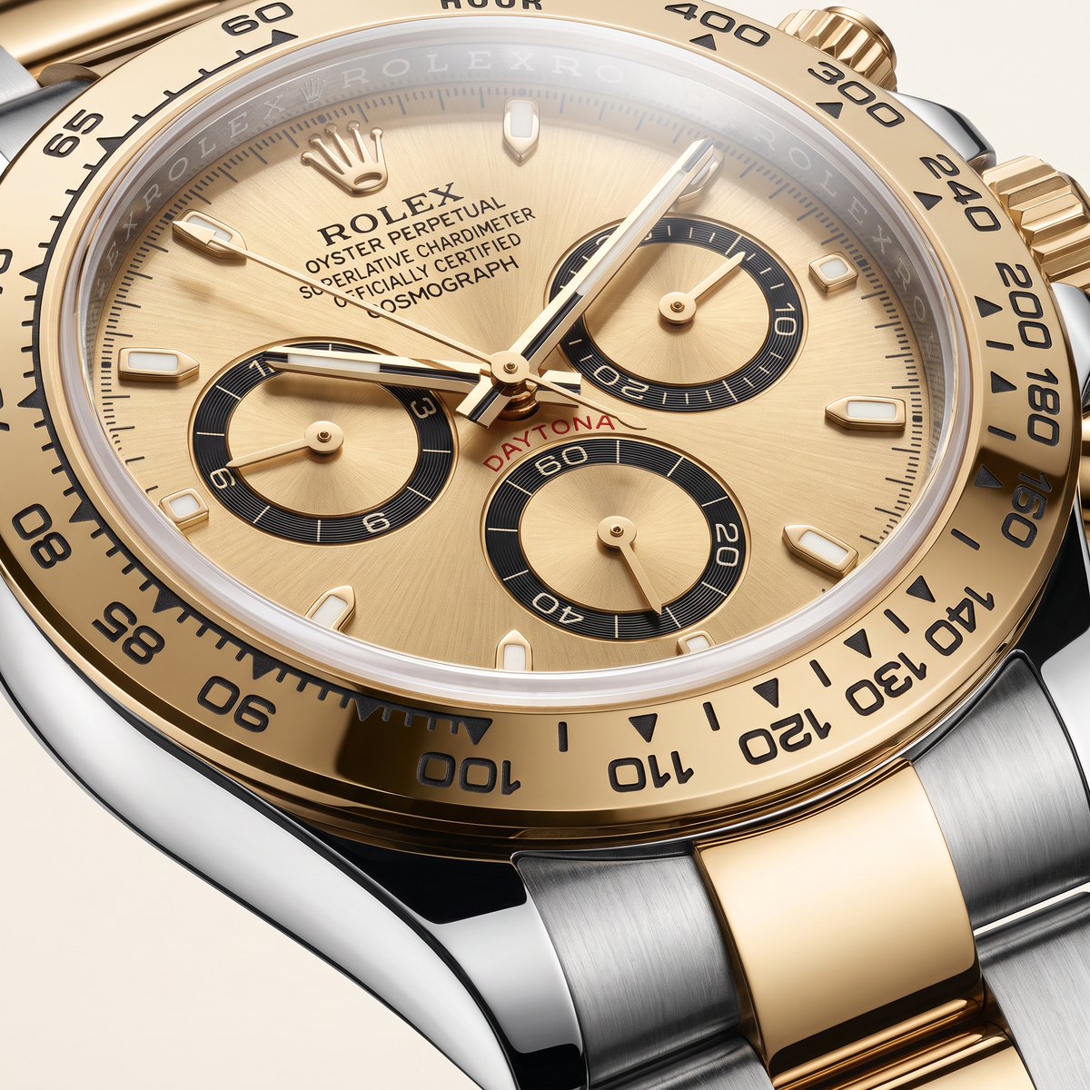 Cosmograph Daytona 126503 Golden Dial Yellow Gold Bezel Automatic Men's Watch