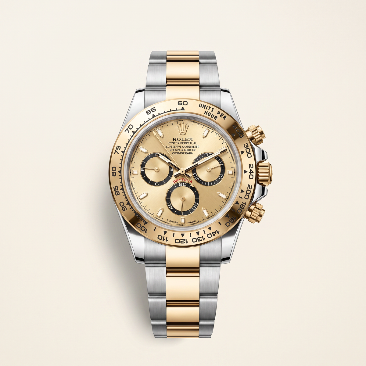 Cosmograph Daytona 126503 Golden Dial Yellow Gold Bezel Automatic Men's Watch