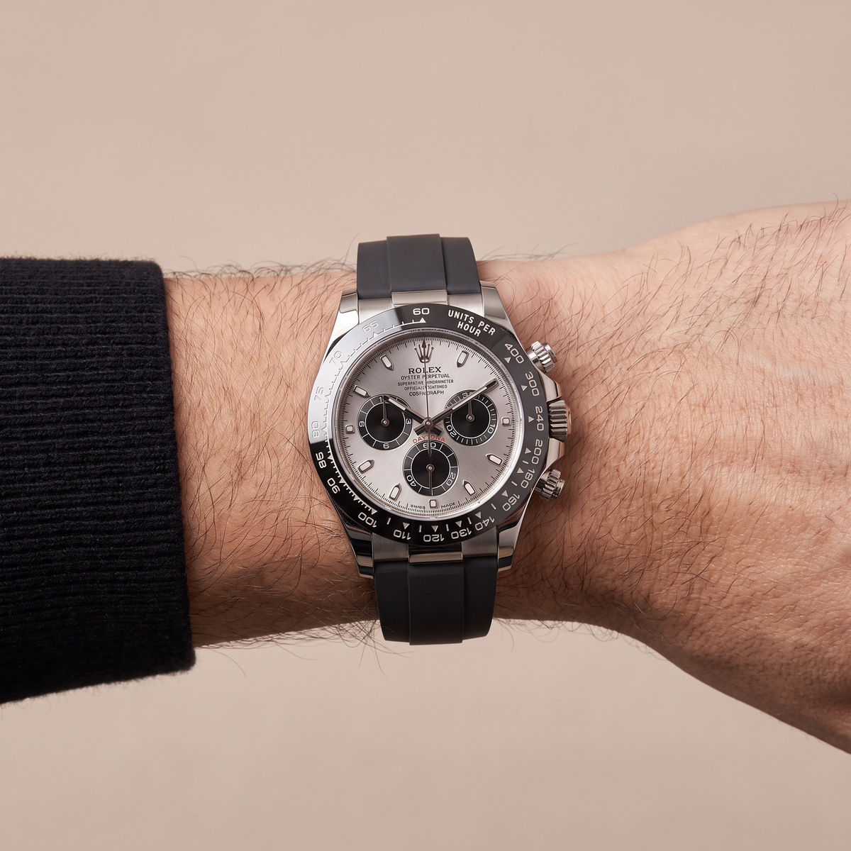 Cosmograph Daytona Bright Black Dial Men's Watch