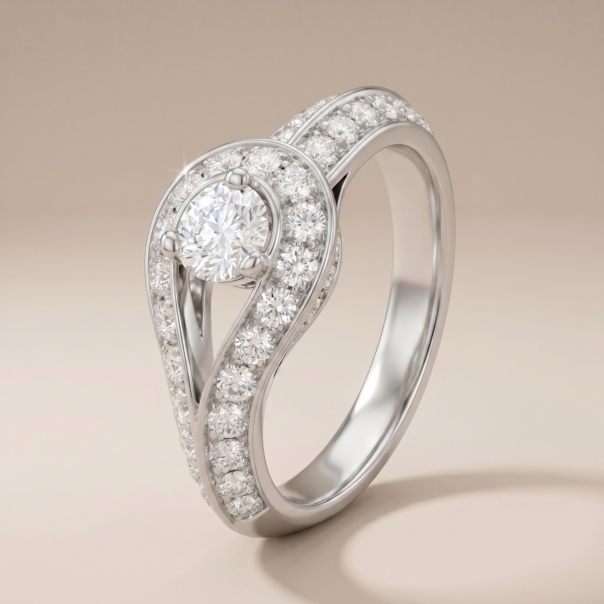 Couture Pavé Solitaire Ring