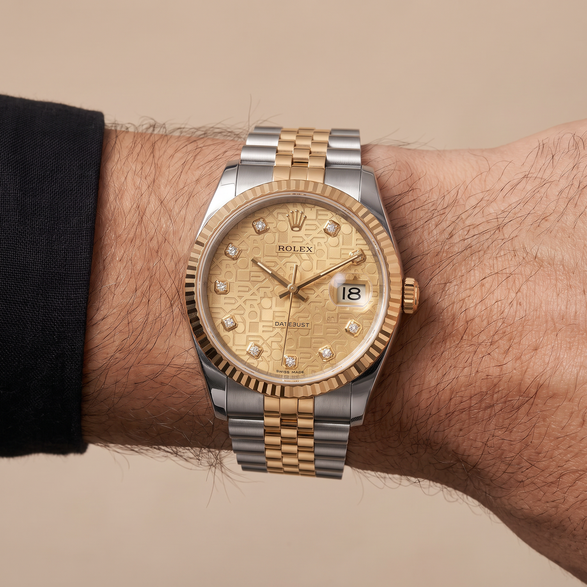 Datejust Golden Computer Dial Stainless Steel Automatic Watch