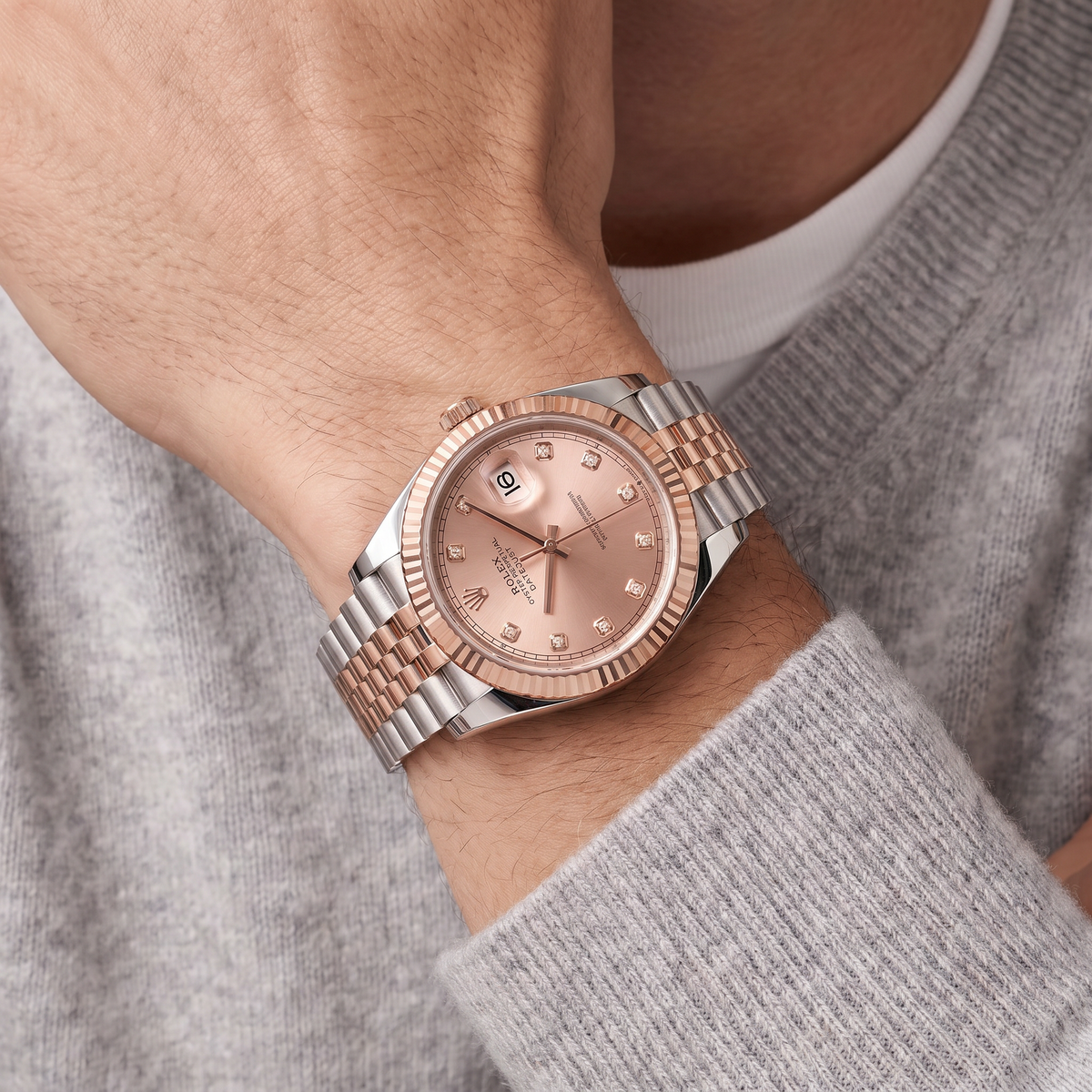 Datejust Sundust Diamond Dial Men's Watch
