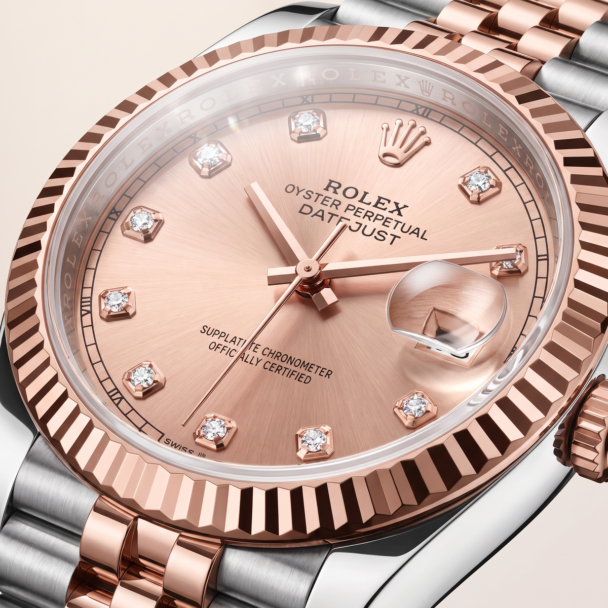Datejust Sundust Diamond Dial Men's Watch