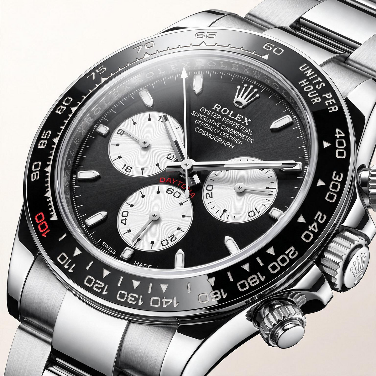 Daytona Le Mans 126529 Black Dial White Gold Automatic Watch