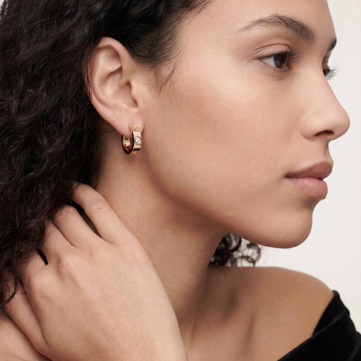 Love 2 Diamonds Hoop Earrings
