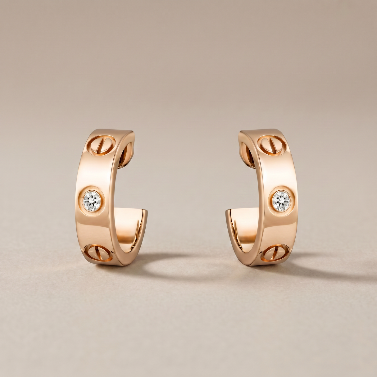 Love 2 Diamonds Hoop Earrings