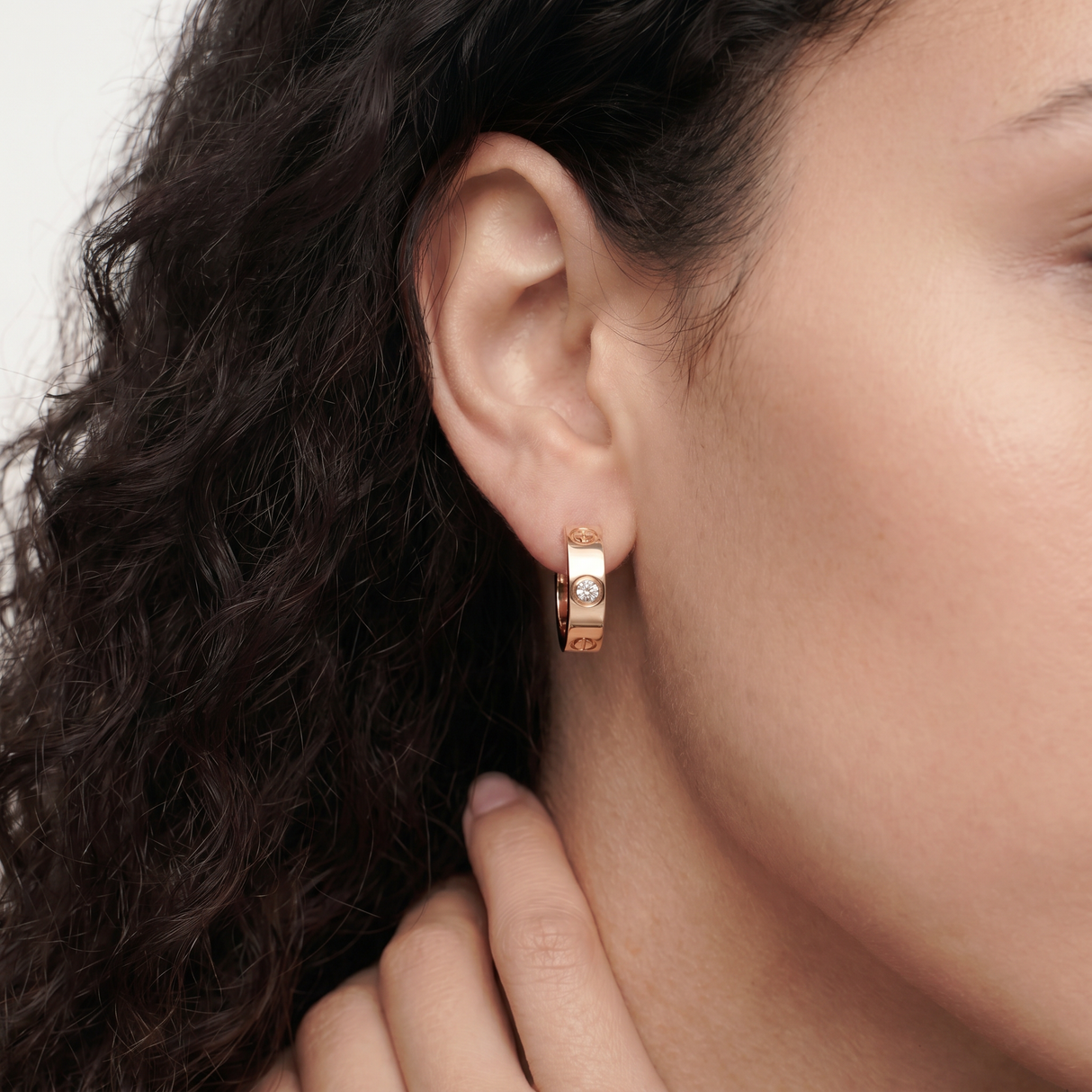 Love 2 Diamonds Hoop Earrings