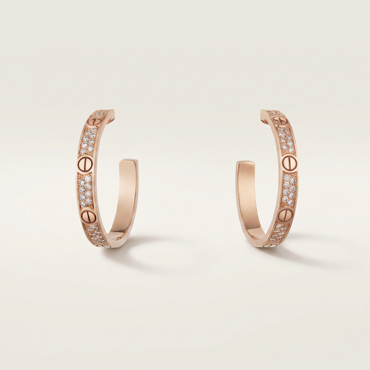 Medium Love Pavé Hoop Earrings