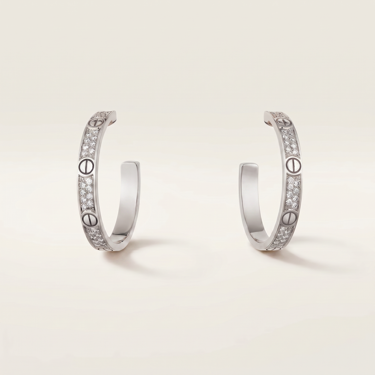 Medium Love Pavé Hoop Earrings