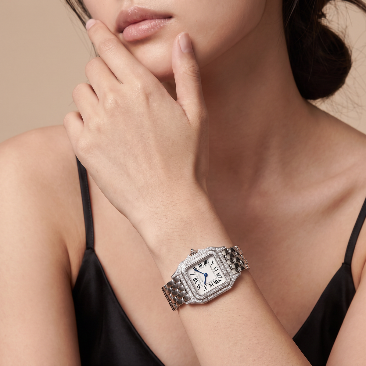 Panthère De Paved In White Women's Watch