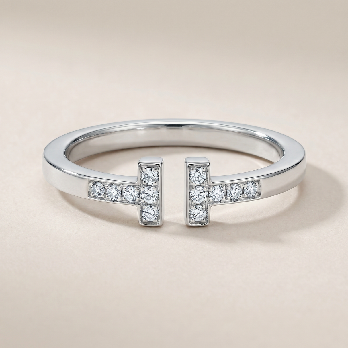 T Open Square Pavé Bracelet