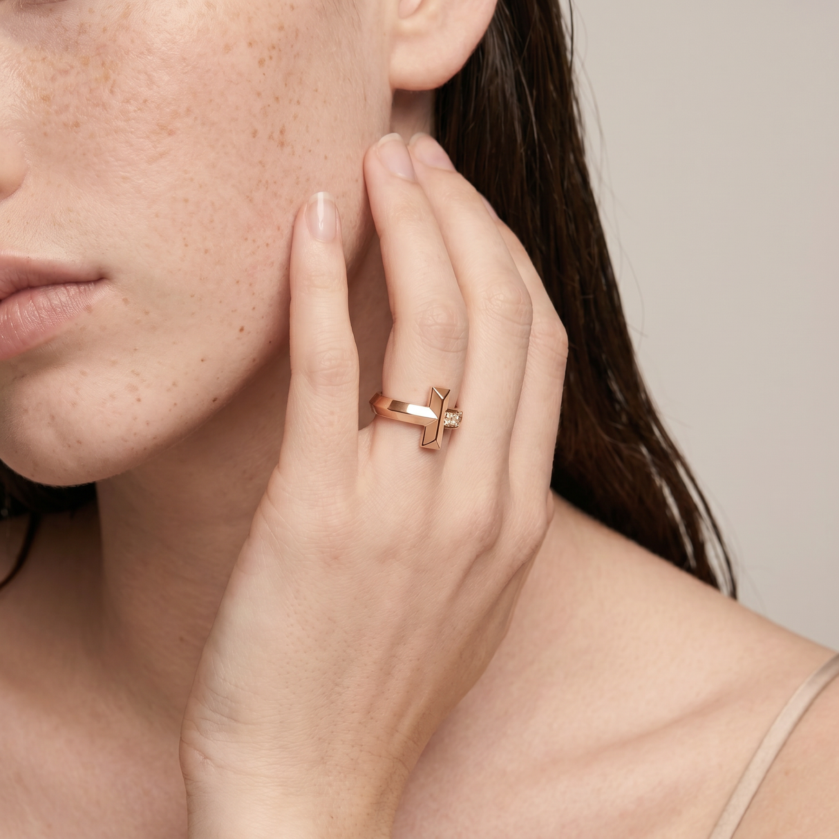 T1 Sparkle Pavé Diamonds Band Ring