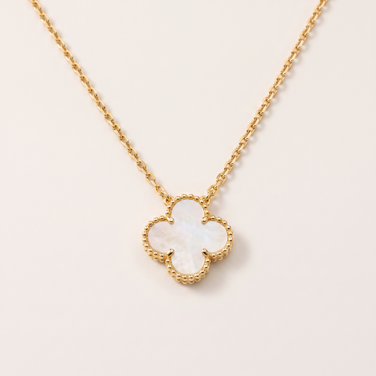 Vintage Alhambra 1 Pearl Motif Necklace