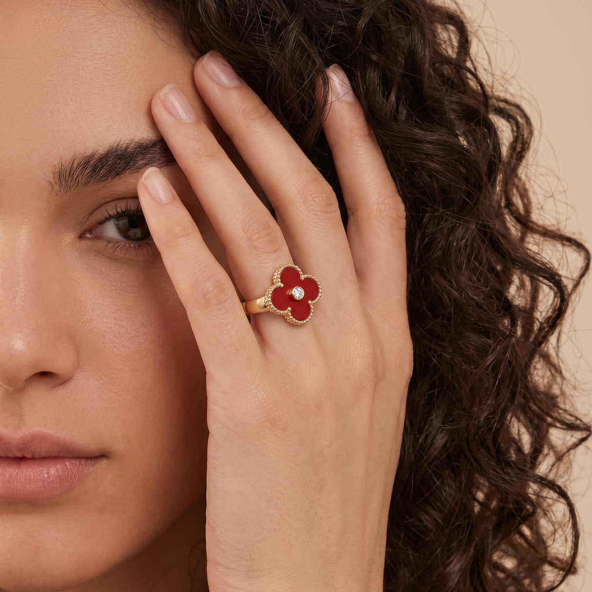 Vintage Alhambra Carnelian Ring