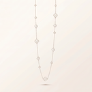 Alhambra White Inlay Long Clover Necklace