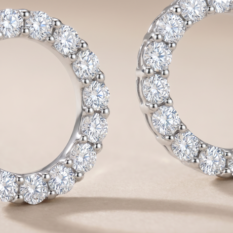 Circle Pavé Diamonds Earrings