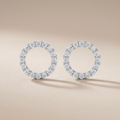 Circle Pavé Diamonds Earrings