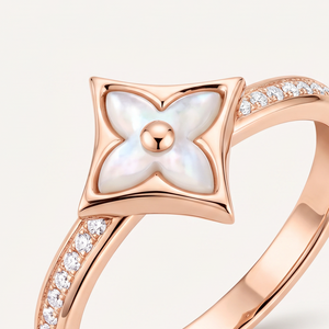 Color Blossom Pave Star ring