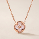 Color Blossom Rose Inlay Round Necklace