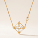 Color Blossom Yellow Pavé Diamonds Star Necklace
