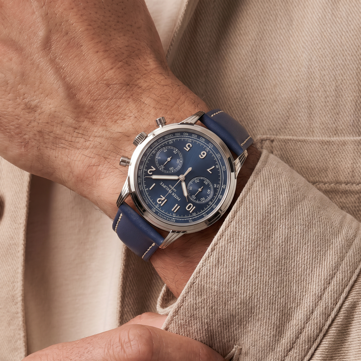 Complications Blue Dial White Gold Automatic Men's Watch