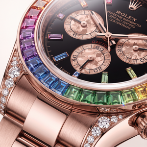 Cosmograph Daytona 116595 Rainbow Everose Ultimate Black Dial Automatic Men's Watch