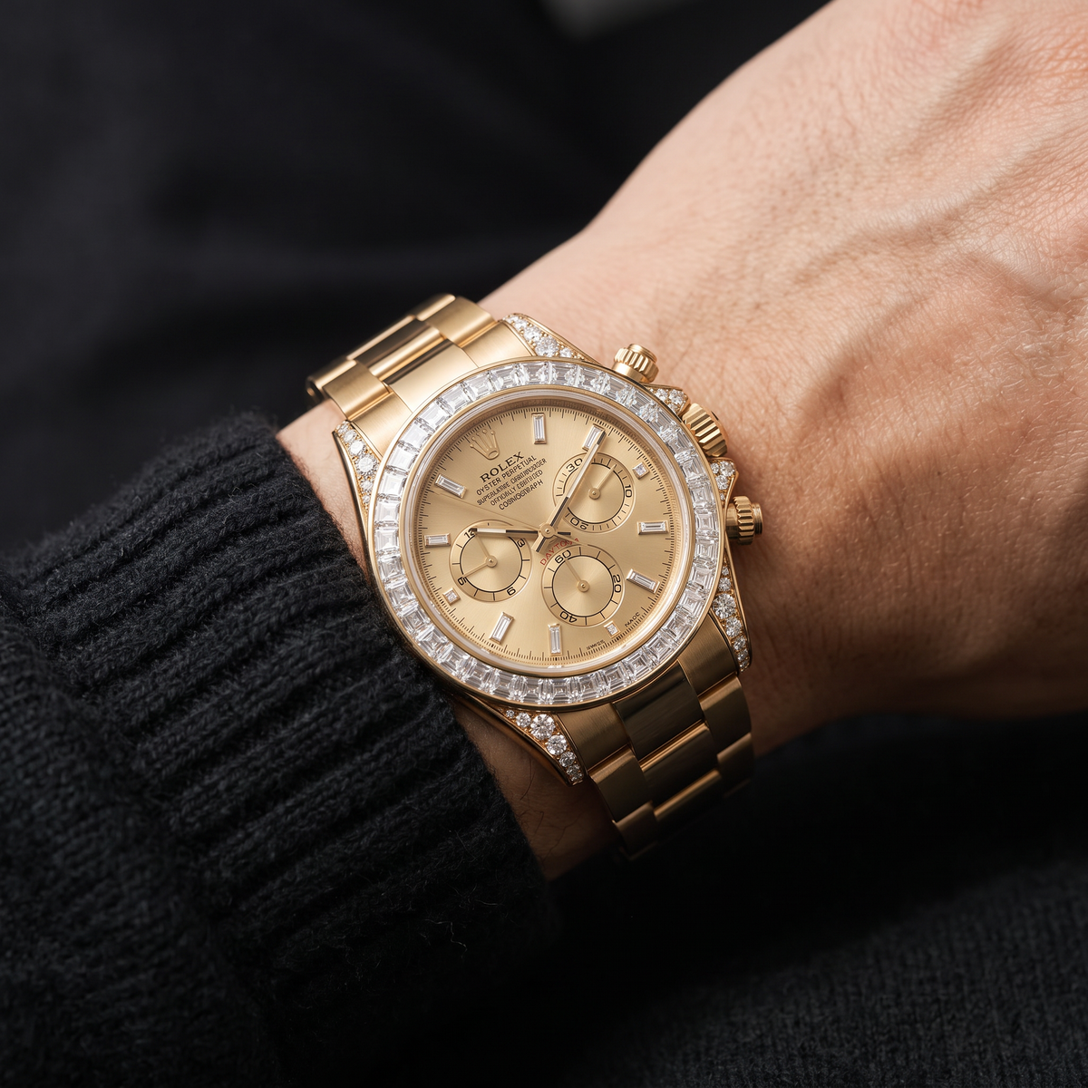 Cosmograph Daytona 126598 Yellow Gold Dial Diamond-Set Automatic Men's Watch