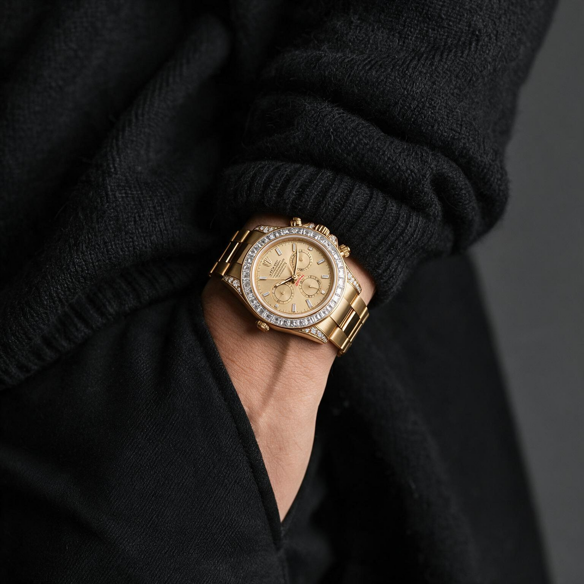 Cosmograph Daytona 126598 Yellow Gold Dial Diamond-Set Automatic Men's Watch