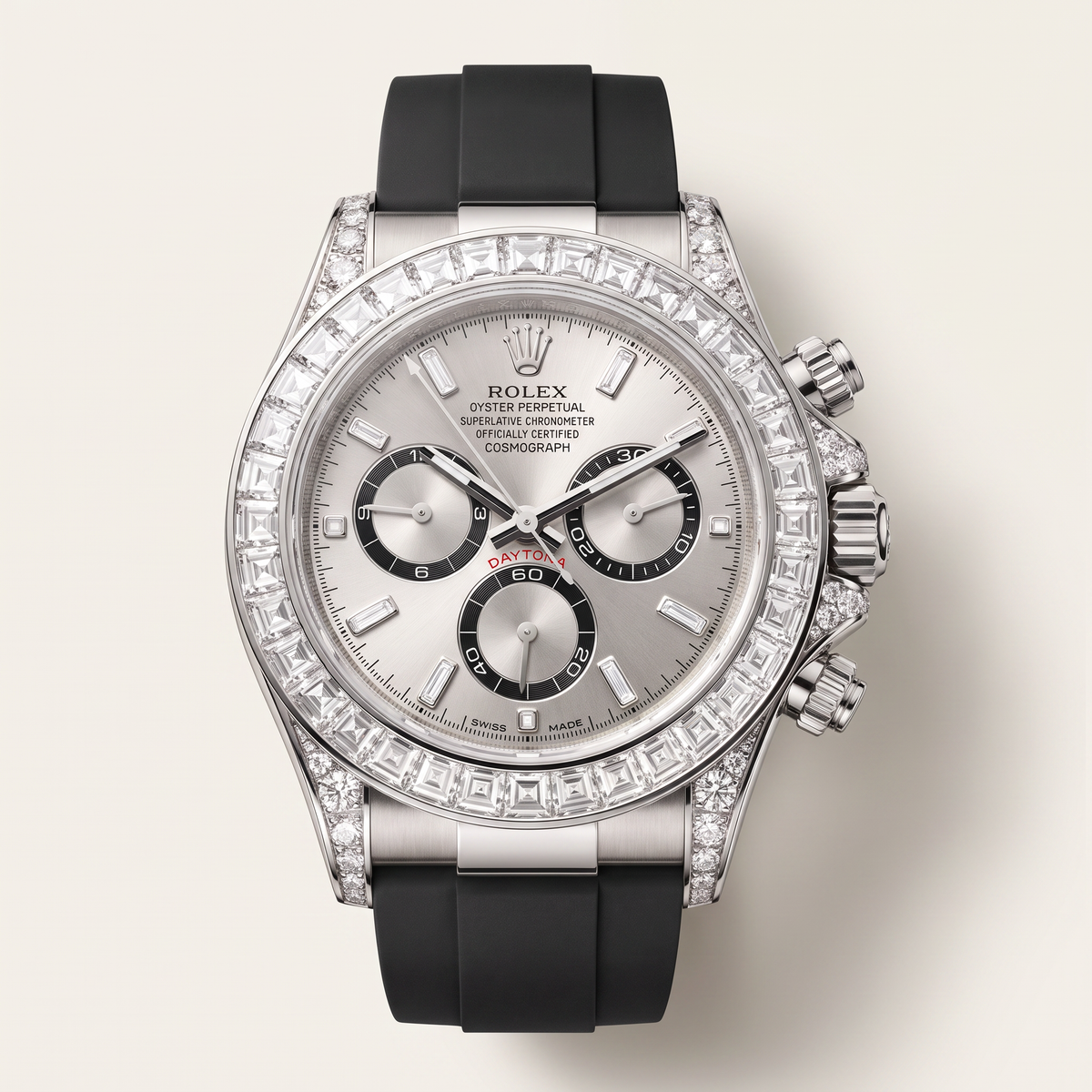 Cosmograph Daytona Steel Dial Chronograph Diamond-set Automatic Men's Watch