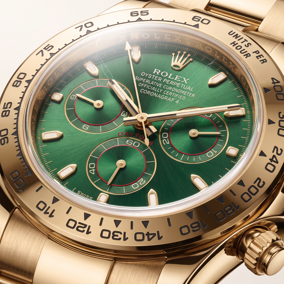 Cosmograph Daytona Vivid Green Dial Yellow Gold Men’s Watch