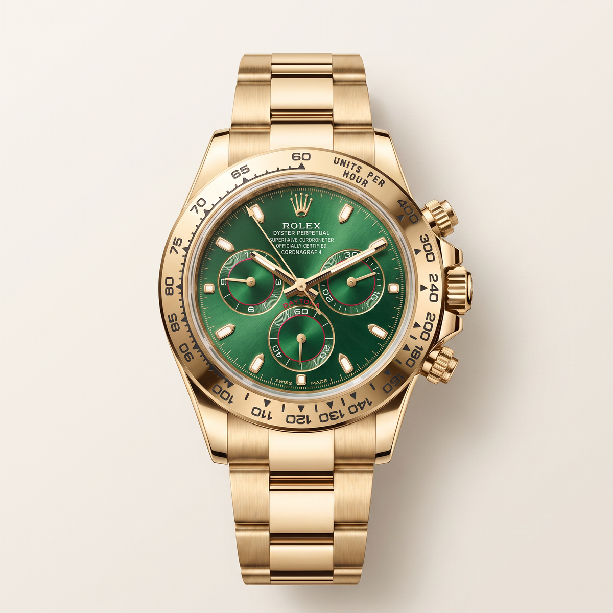 Cosmograph Daytona Vivid Green Dial Yellow Gold Men’s Watch