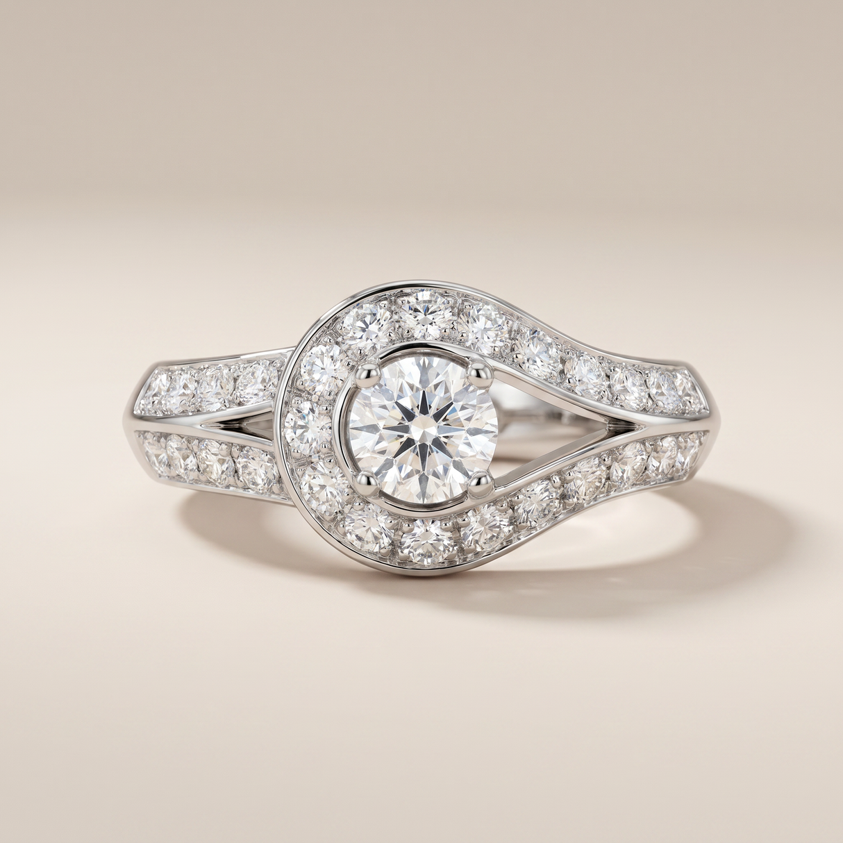 Couture Pavé Solitaire Ring