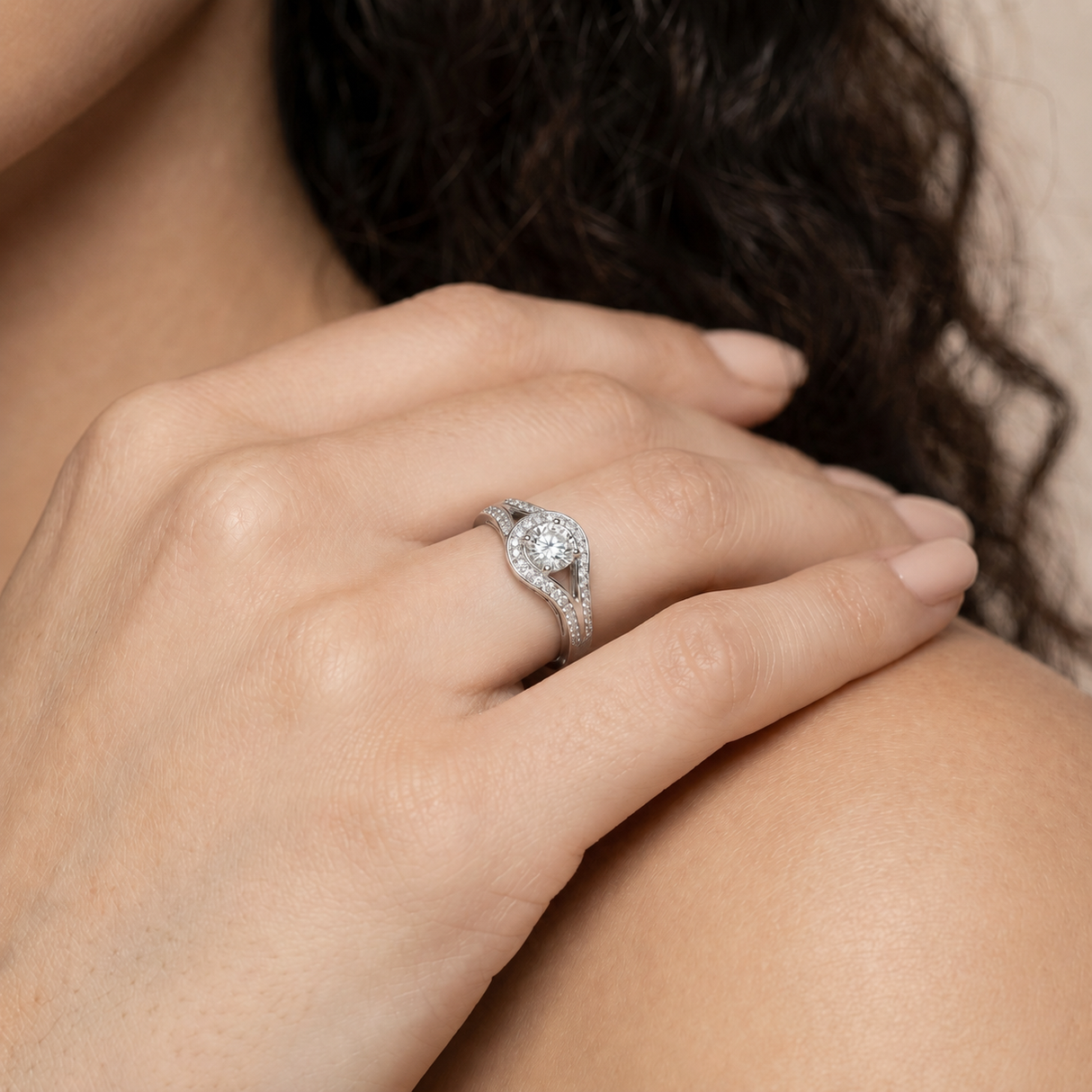 Couture Pavé Solitaire Ring