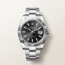 Datejust Bright Black Dial Oystersteel And White Gold Automatic Watch