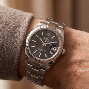Datejust Bright Black Dial Oystersteel And White Gold Automatic Watch