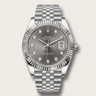 Datejust Dark Grey And Diamonds Dial Stainless Steel Automatic Men's Watch