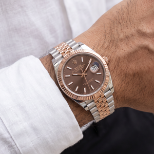 Datejust Everose Chocolate Dial Oystersteel Automatic Men's Watch