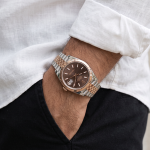 Datejust Everose Chocolate Dial Oystersteel Automatic Men's Watch