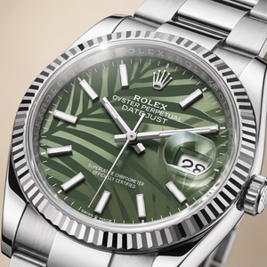 Datejust Green Palm Dial Stainless Steel Automatic Watch