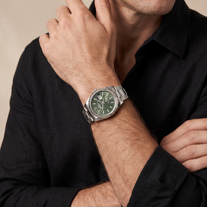 Datejust Green Palm Dial Stainless Steel Automatic Watch