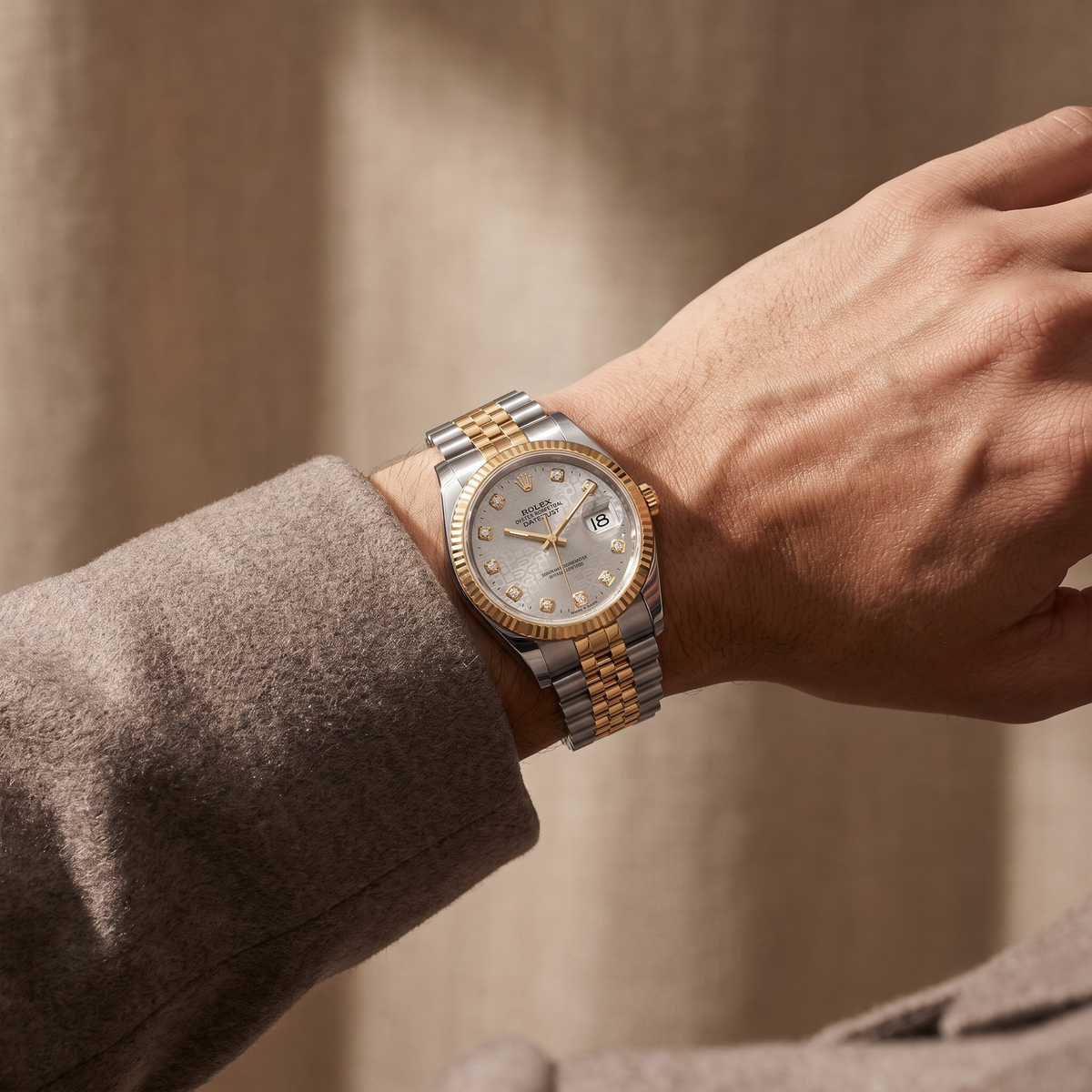 Datejust Silver Computer Dial Stainless Steel Automatic Men's Watch