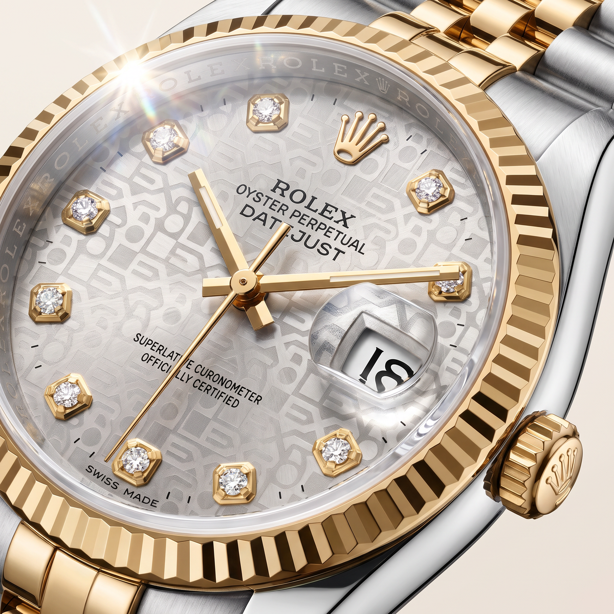 Datejust Silver Computer Dial Stainless Steel Automatic Men's Watch
