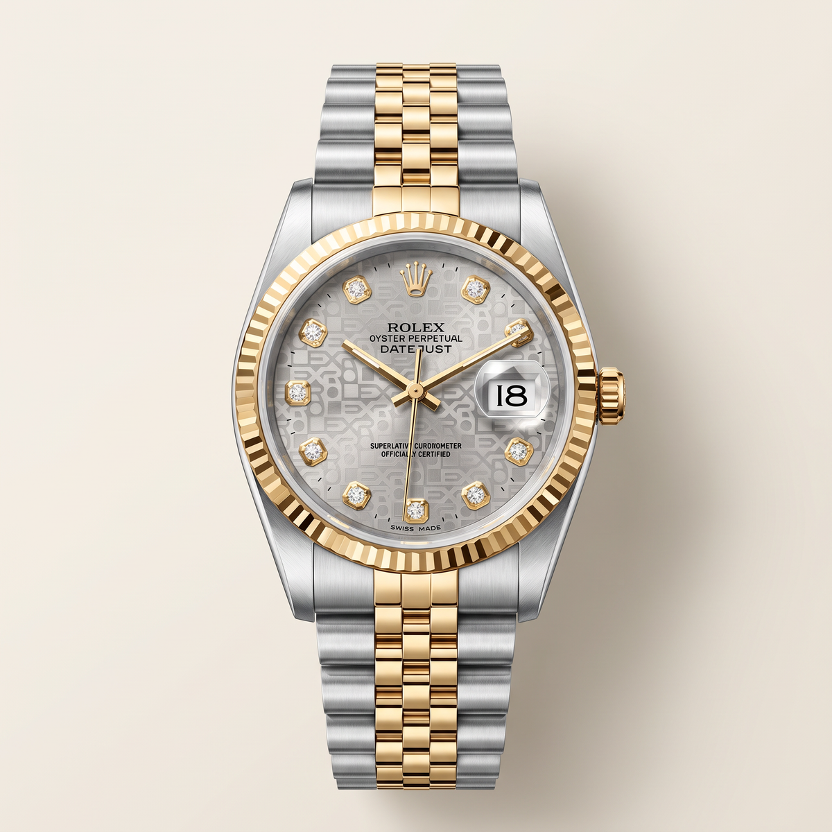 Datejust Silver Computer Dial Stainless Steel Automatic Men's Watch
