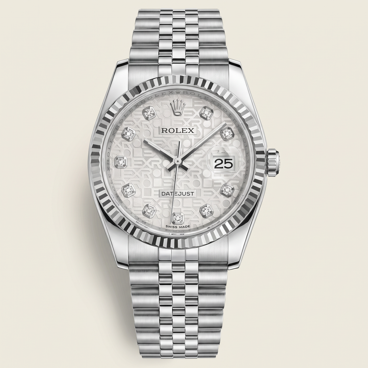 Datejust Silver Computer Dial Stainless Steel Oyster Perpetual Automatic Watch