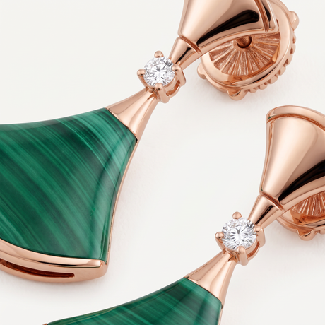 Diva's Dream Green Fan Drop Earrings