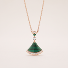 Diva's Dream Pavé Green Pendant Necklace
