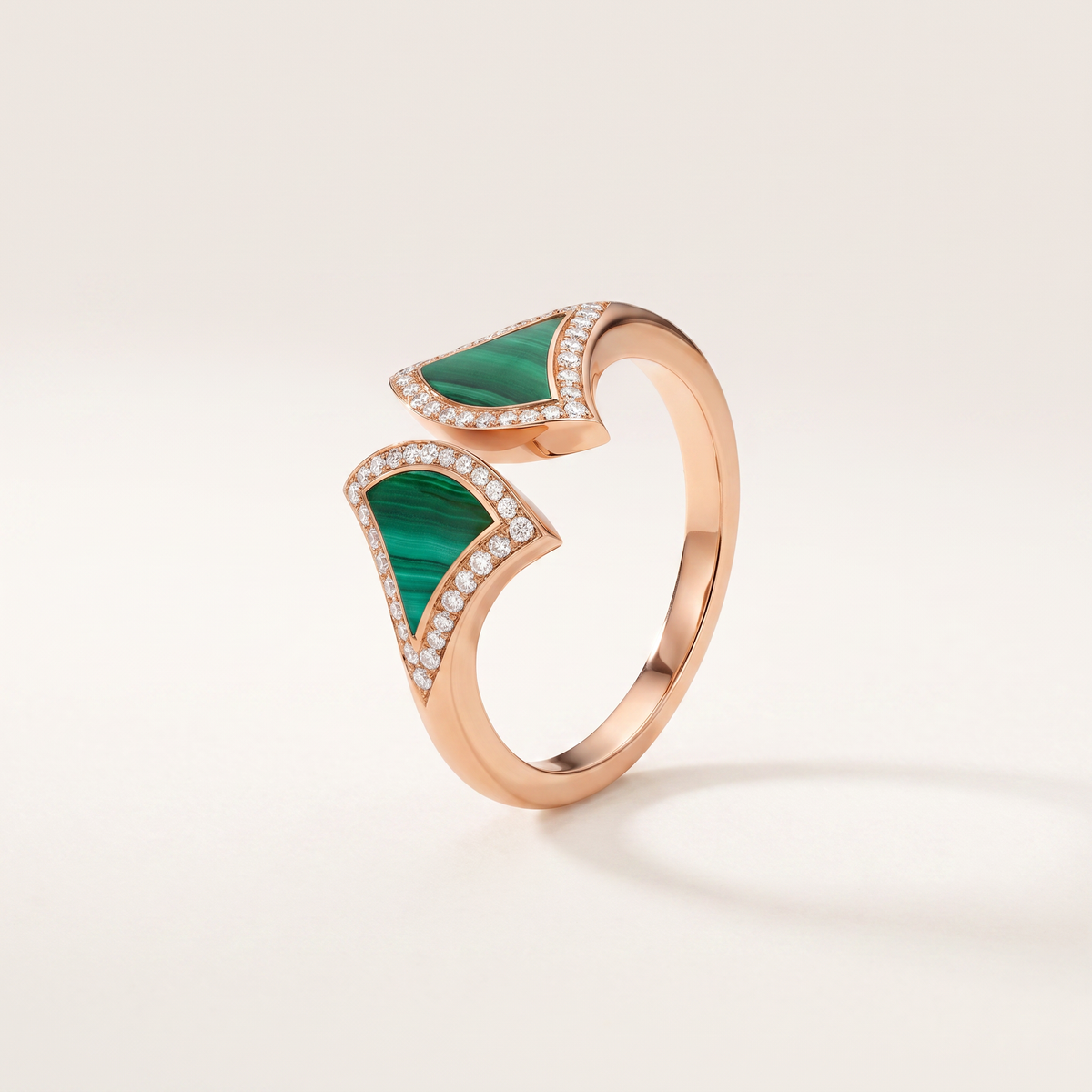 Diva's Dream Paved Malachite Ring