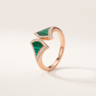 Diva's Dream Paved Malachite Ring